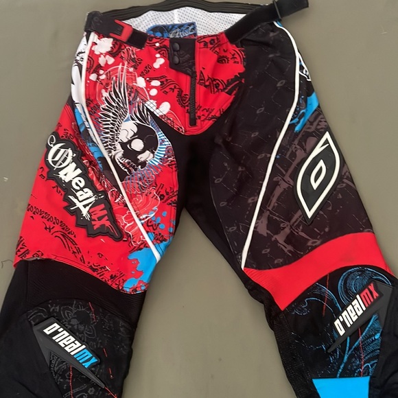 O.NEAL MAYHEM  MX MOTOCROSS Skull & wings printed RIDING  MOTO Pants size 30” - Picture 3 of 16